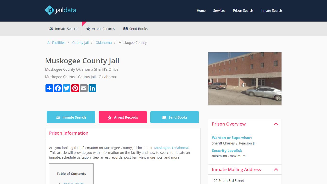 Muskogee County Jail: Visitation, Inmate Search, Mugshots - Muskogee ...